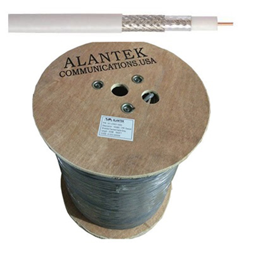 Dây cáp đồng trục Alantek RG6 Standard-shield 301-RG0600-SSWH-1223