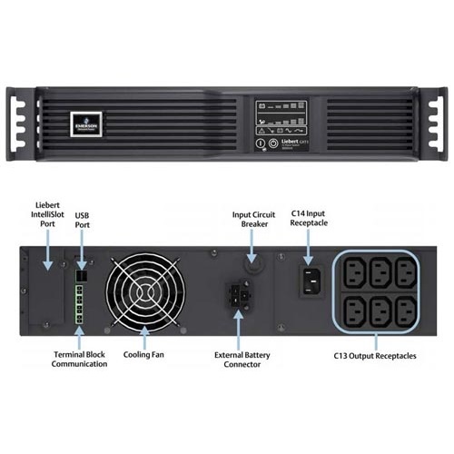 EMERSON UPS ON-LINE RACK SERVER GXT3-1000RT-230