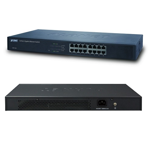 Switch 16-Port PoE Planet GS-4210-16P2S