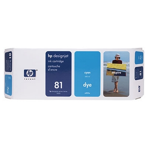 muc in hp 81 680 ml cyan dye ink cartridge c4931a