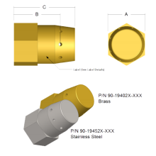 Đầu phun khí Discharge Nozzle 360 Deg Kidde 90-1945XX-XXX